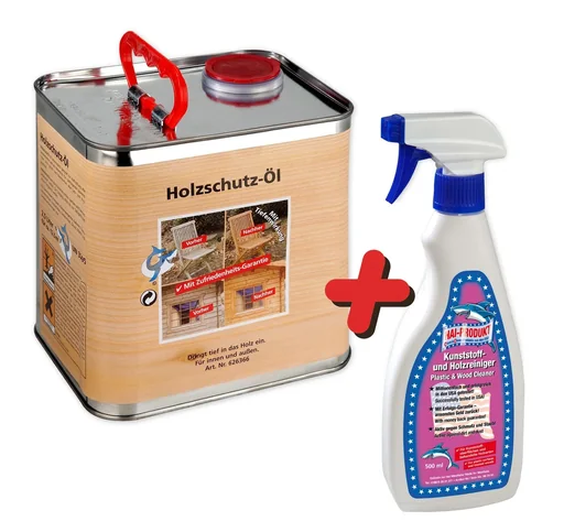 "Wood protection oil and wood cleaner in a value set image"