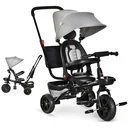 4-in-1 children's tricycle children's bike with safety belt and sun canopy tricycle children's car stroller PP plastic PA