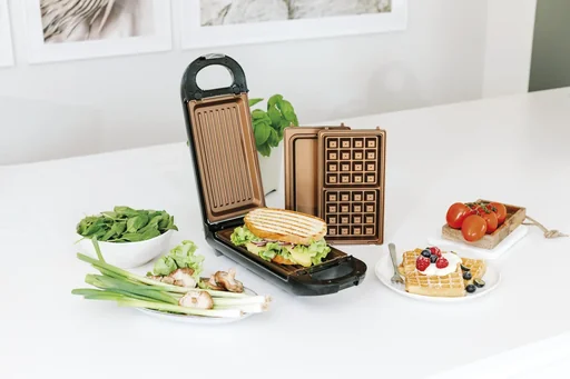 "Copperline Flipswitch multifunctional grill, 800 W including recipe booklet image"