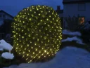 Battery-operated light net with 200 warm white LEDs, 3 x 3 meters