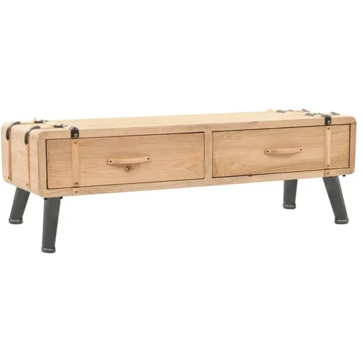 "TV cabinet 120x33x35 cm made of solid pine wood image"