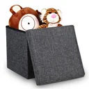 Folding stool with shelf