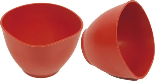 "Plaster mixing cup, red image"
