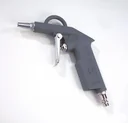 Compressed air blow gun with plug-in nozzle