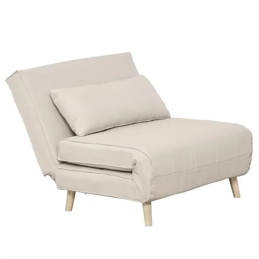 "Single sofa bed sofa bed folding sofa adjustable backrest lounger Nordic Scandinavian 25D foam house linen image"