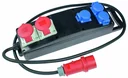 Solid rubber power strip S4 H07RN-F 5G2.5, 2m, 400V, 3 earthed sockets 230V, 16A, 2 CEE sockets 400V