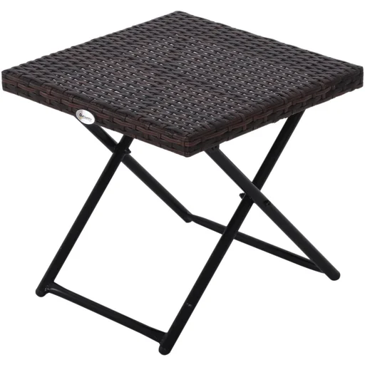 "Polyrattan folding garden table image"
