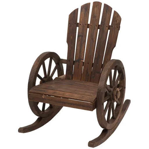 "Rocking chair in wagon wheel design image"