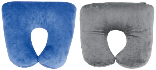 "2 in 1 neck roll and pillow for adults, anthracite image"