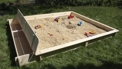 "Sandpit "Yanick" with seat/storage box image"