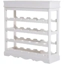 Wine rack wine stand for 24 bottles wood white