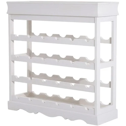 "Wine rack wine stand for 24 bottles wood white image"