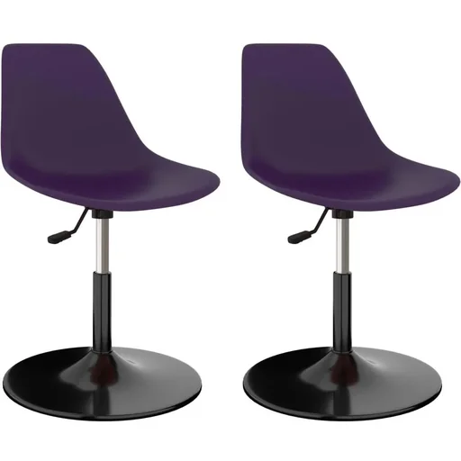 "Dining room chairs, swivel, 2-piece, PP, lilac image"