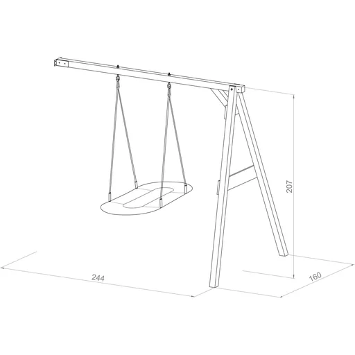"Nest swing attachment Roxy white/brown image"