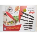 RL-BLK7W - 7-piece knife set with non-stick coating - Black