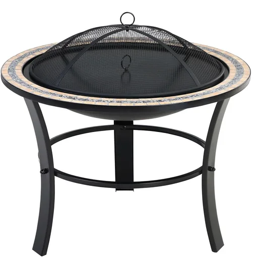 "Mosaic fire bowl round image"