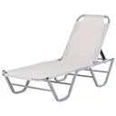 Sun lounger with adjustable backrest