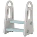 Learning tower step stool stool standing with 2 steps pyramid structure safety bathroom bedroom kitchen blue+grey for 2