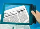 Reading magnifier, 300% magnification, black