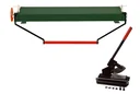 Bending machine with bending beam, degree scale and guillotine shears