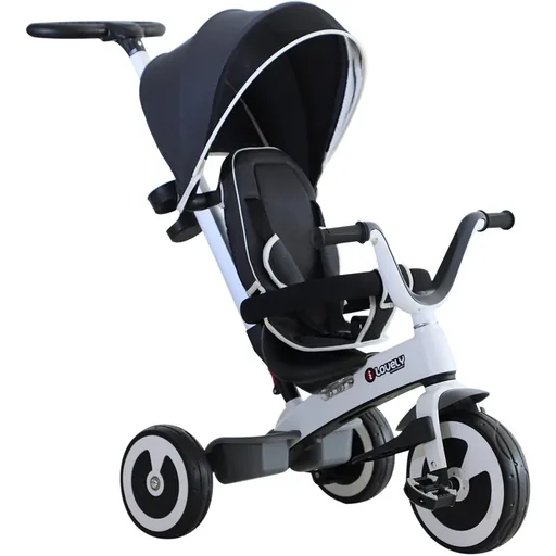 "4 in 1 children's tricycle with sun canopy image"