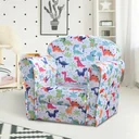 Children's armchair, mini armchair, children's sofa, fabric armchair, upholstered armchair for children, children's furniture, dinosaurs in the jungle, 3-9 years