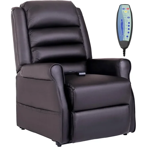 "Massage chair, stand-up chair for seniors, electric recliner chair, TV chair with heat function, reclining function, stand-up aid image"