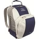 Three navy rucksacks