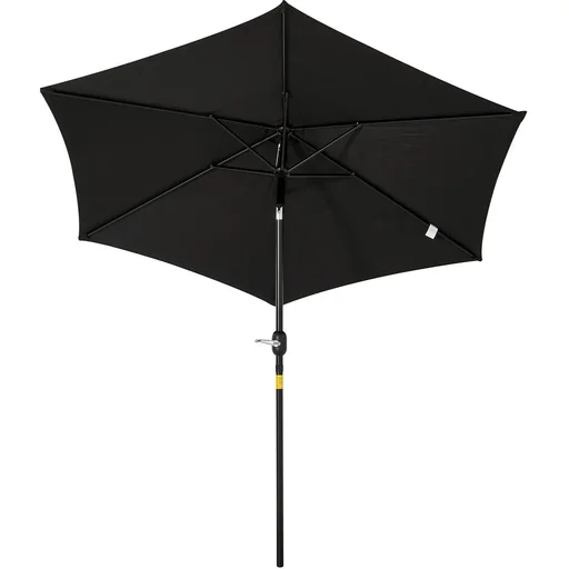 "Parasol with hand crank black image"