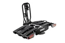 EasyFold XT 3 Black Edition bike rack for three bikes including loading ramp, storage bag and rim protection adapter