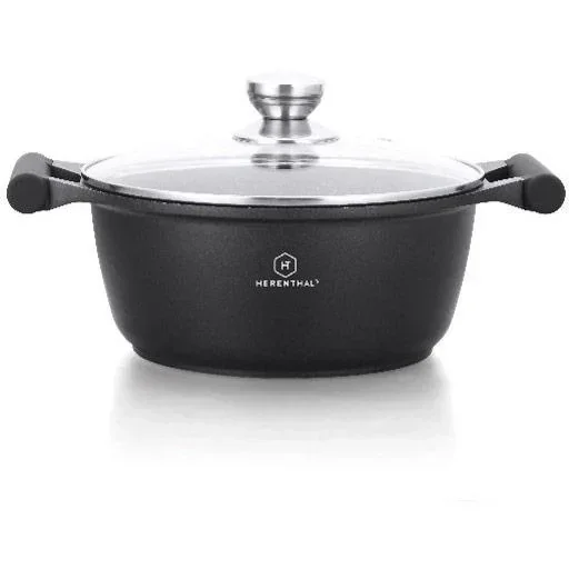"Herenthal Marble Soup/Casserole Pot with Glass Lid 20cm image"
