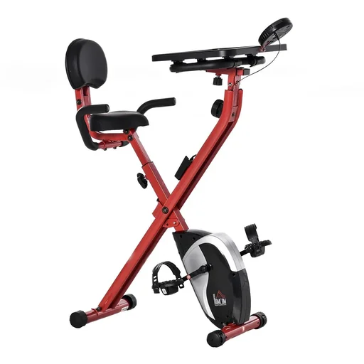 "Exercise bike 1.5 kg flywheel exercise bike with 8 adjustable magnetic resistance wheels steel ABS red+S image"