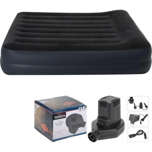 "Airbed - 2 Persons - 203x152x42cm + INCL. Redcliff Electric Air Pump 12v/230v image"