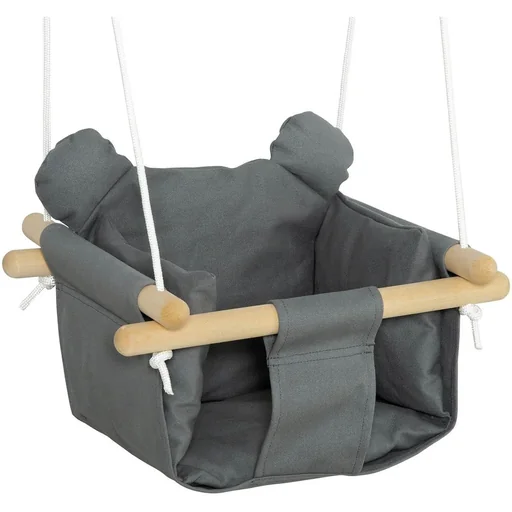 "Swing for toddlers with safety belt up to 80 kg gray image"