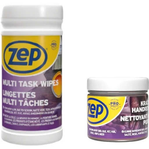 "Multi Task Wipes - 100 pieces and powerful hand cleaner - 1 L image"