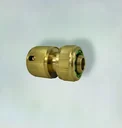 Brass hose connector, plug-in system for 1/2", with water stop