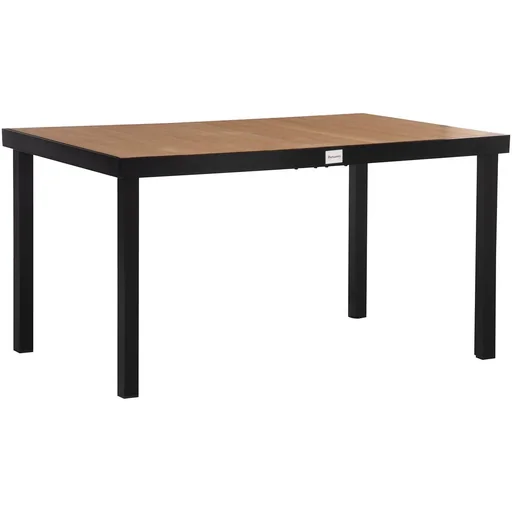 "Garden table for 6 people aluminum wood 140cm x 90 cm x 74 cm image"