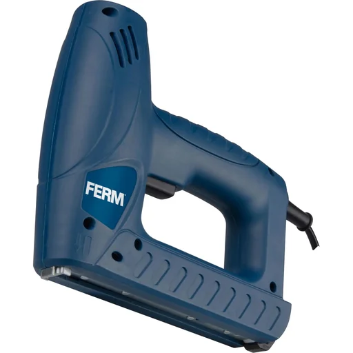 "ETM1004 Electric tacker - Impact force regulation - Soft grip - Incl. 400 staples and 100 nails image"