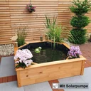 Raised pond with 4 side planting zones Solar