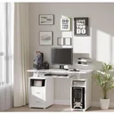 Computer desk with 2 drawers walnut
