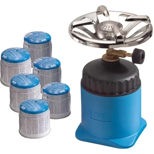 "NL gas stove with 6 gas cartridges 190 grams image"