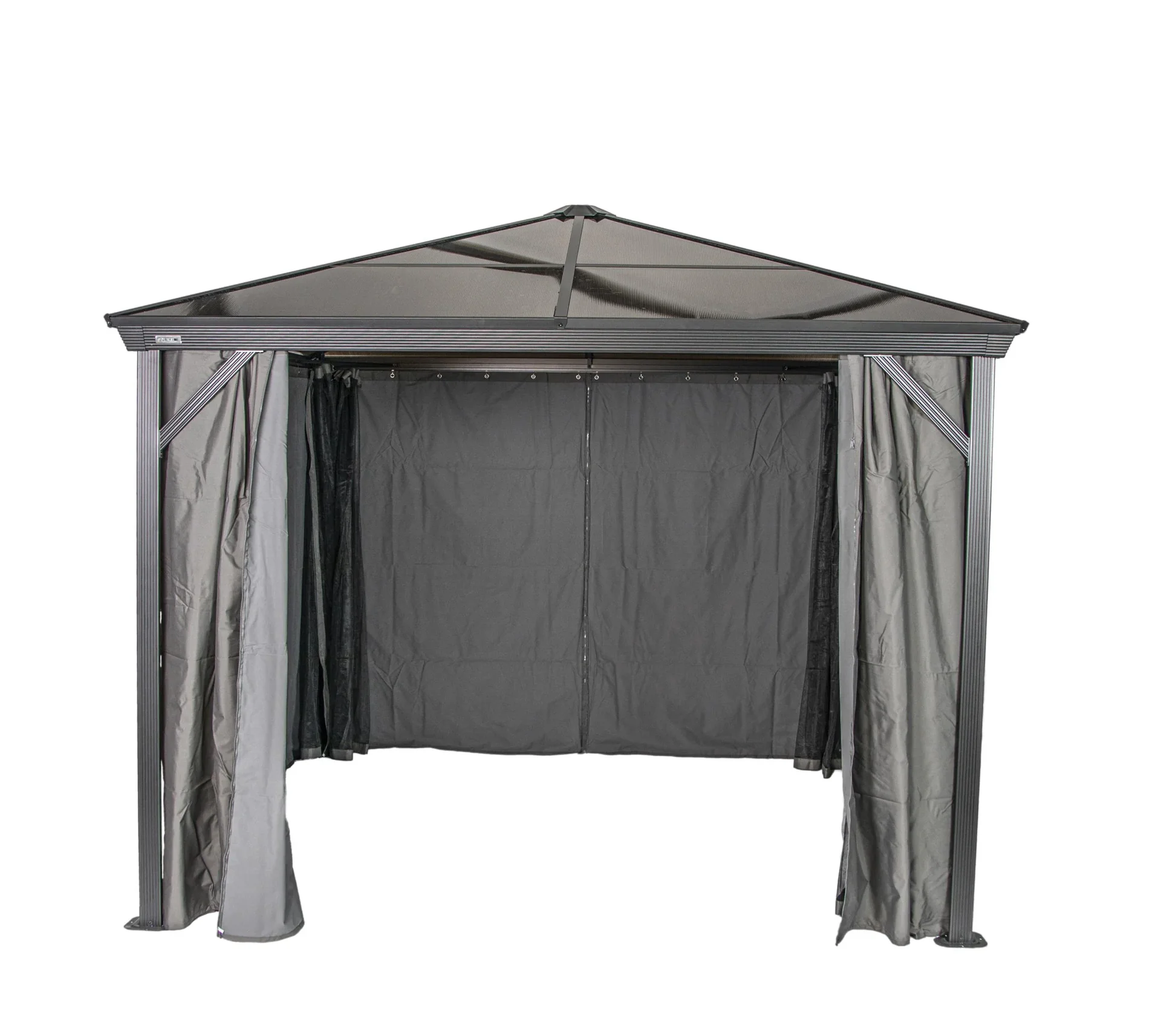 "Paviljoen Verona 1010 298,3×298,3×261 cm Antraciet – Hardtop met 6 mm polycarbonaat dak image"