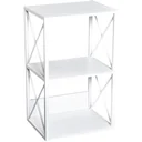 Standing shelf bookcase storage shelf metal white 40 x 35 x 72.5 cm