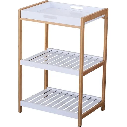 "Kitchen trolley on wheels, serving trolley, kitchen trolley with removable top plate, 46 x 35 x 74.5 cm image"