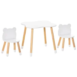 3-delige kindertafelset gebogen kindersitzgroep tafel met 2 stoelen MDF