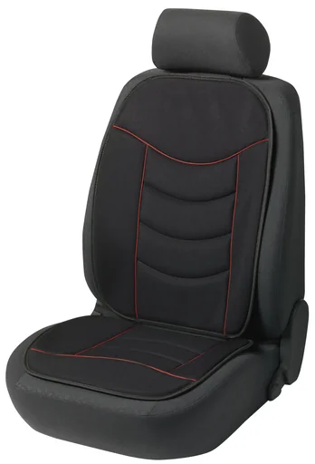 "Seat cover Elegance Plus red black image"