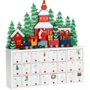 Advent calendar horizontally with compartments for self-filling