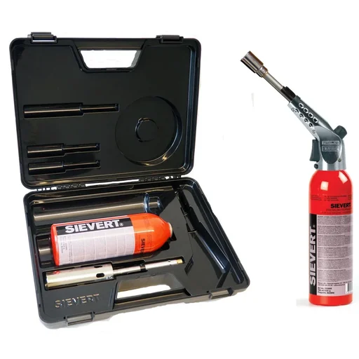"Metal nozzle set in a case, roof work image"