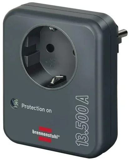 "Surge protection adapter 13,500A anthracite image"