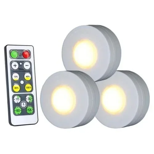 "LED lights with remote control – set of 3 image"